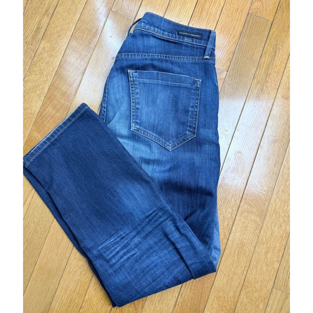 Citizens of Humanity Dylan Drop Rise Cropped Jeans Blue Medium Wash 27 1254-876